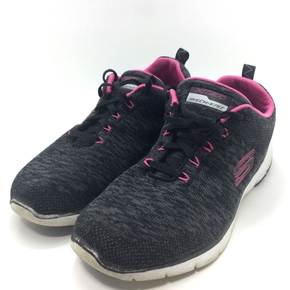Skechers Skech-Knit Womens Shoes Snickers Size 7.5 US Black Pink